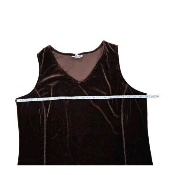 Avenue Sleeveless Blouse Brown Velvet Womens Size 18/20 - Picture 4 of 6